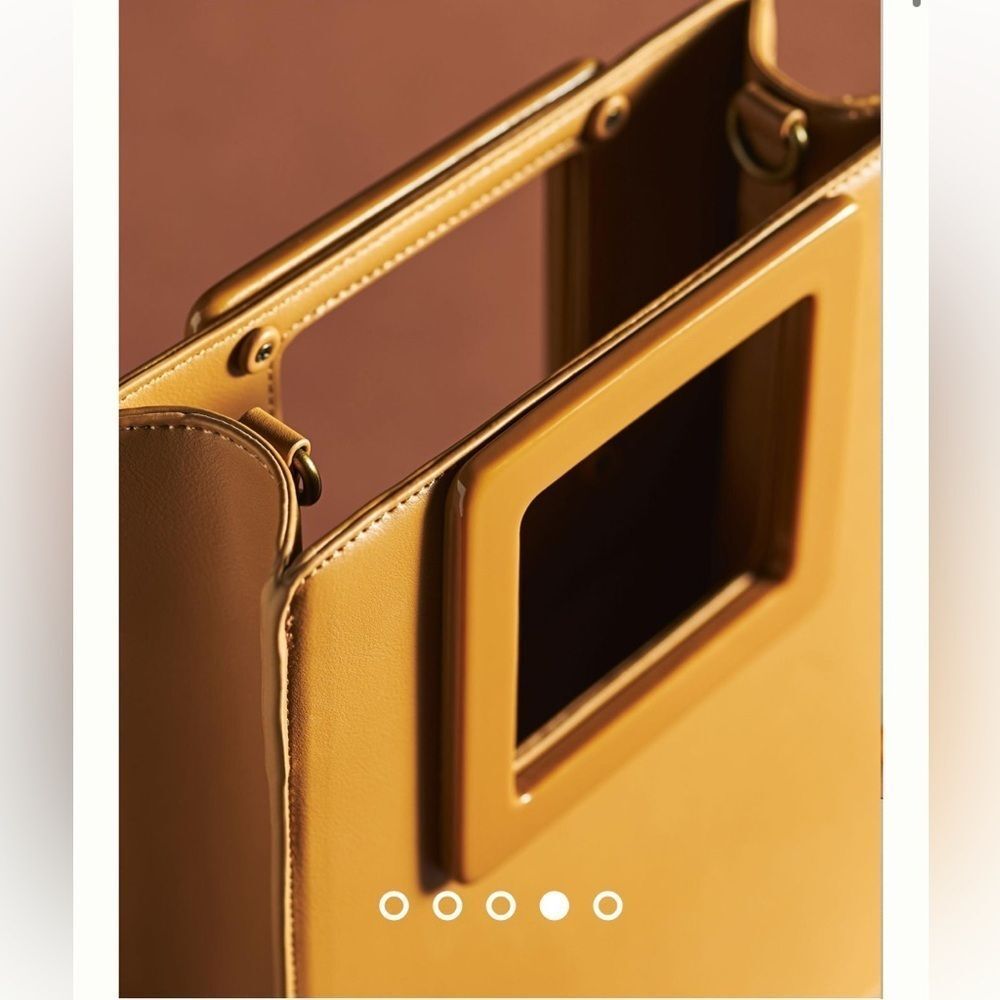 Square-Handle Satchel color Tan By Anthropologie … - image 2